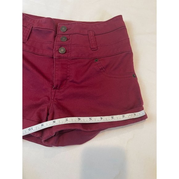 Mossimo Women's High Waist Shorts Button Fly High Rise F16958625 Red Size 4/27 - Picture 6 of 10